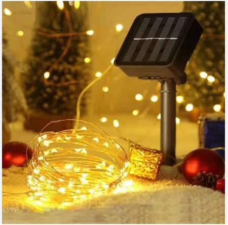 Luces LED Solares Ámbar  - Navidad Mágica Sin Gastar Luz