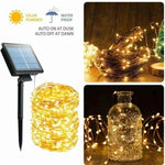 Luces LED Solares Ámbar  - Navidad Mágica Sin Gastar Luz